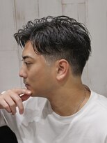 ヨシザワインク プレミアム 横浜 桜木町店(YOSHIZAWA Inc. PREMIUM)&nbsp;ソフトパーマニュアンス癖毛風ビジネスツーブロックショート