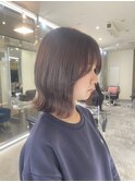 20代30代40代大人可愛いワンカール肩グレージュ