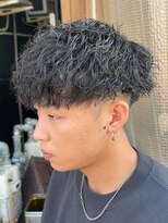 エルマーク メンズパーマ 吉祥寺(L-MARK)&nbsp;シャドウパーマ/波巻きパーマ/メンズ/センターパート/眉毛