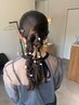 ヘアセット＋選べる髪飾り付き　