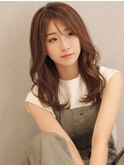 大人可愛いブリーチなし透明感ミルクティーベージュカラー
