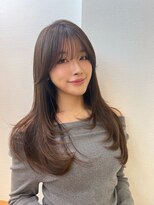 ロンドアベニール 北千住(Lond avenir)&nbsp;ミルクティーベージュ/レイヤーボブ韓国巻き顔周りカット/北千住