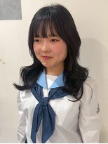ドクターズサロン レラパール&nbsp;ミディアムウェーブ/韓国風ヘア/顔周りレイヤー/ダークカラー
