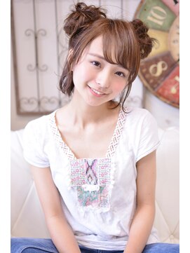 メイズ(MAZE) ボブのツインおだんごアレンジ【メイズ東中野・鍛原志行】