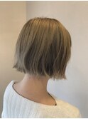 ハイトーン×切りっぱなしボブ