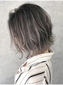 グレージュ×ボブ