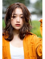 オースティン 調布アミックス(AUSTIN)&nbsp;大人かわいい前髪セシルカットココアブラウンフリンジウェーブ