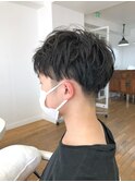 MEN'S HAIR  センターパート　ツイストスパイラル　コンマヘア