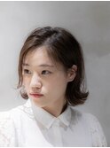 美髪/イメチェン/切りっぱなしボブ/テラコッタ