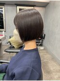 ミニボブ　黒髪　艶ボブ　ストレート