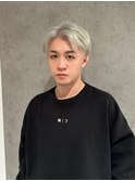 ホワイトシルバー/ツーブロック/アップバング/10代20代30代