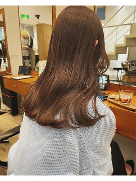 サンプラス(san+) 【柏原良亮】やわらかセミロング×アッシュブラウン