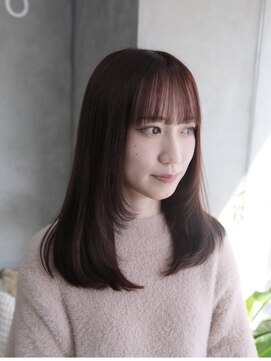 ベロ(BELO) 顔まわりサイドレイヤ×チェリーピンク