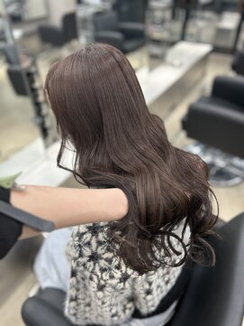 ペレ 栄店(PELE) デザインカラー/レイヤーカット/ウェットヘア/オリーブベージュ