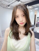 ファンナギンザ(FaNNa ginza) 韓国/センター分け/フェミニン/小顔　髪質改善　白髪ぼかし