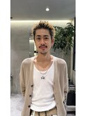 スパイキーショート/金髪/ブロンド/抜きっぱなし/メンズカット