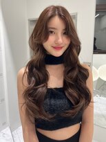 ベレーザシェルト(Beleza scelto)&nbsp;11130マロンベージュ韓国風巻き姫カットレイヤーワンカール