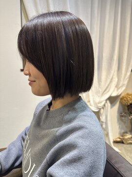 ワ ヘアー(wa-hair) 韓国風タッセルボブ　大人ショートボブ　サイドバンク　ツヤ髪