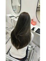 ハバナ 天神(HAVANA) ケアブリーチなしダブルカラー/髪質改善ストレート/オリーブ