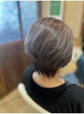 グレージュベージュグラデーションカラー&ショートボブ