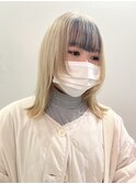 下北沢ハイトーンカラーホワイトブロンド髪質改善ケアブリーチ◆
