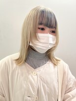 デート 下北沢(DATE) 下北沢ハイトーンカラーホワイトブロンド髪質改善ケアブリーチ◆