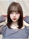 ミディアムナチュラルレイヤー/アッシュグレージュカラー AN-47
