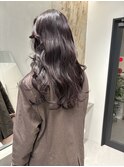 ワインレッド　秋ヘアー　ワンカラー