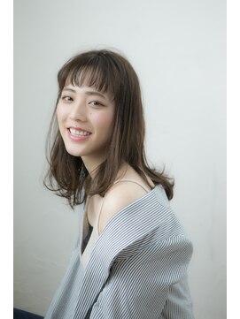 ミエル ヘア 新宿(miel hair) 〈mielhair新宿〉大人可愛いナチュラルミディ　ベビーバング