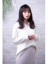 ヘアーアートシフォン 池袋西口店(Hair art chiffon)&nbsp;伸ばしかけくせ毛風くびれセミディ無造作カールインナーカラー
