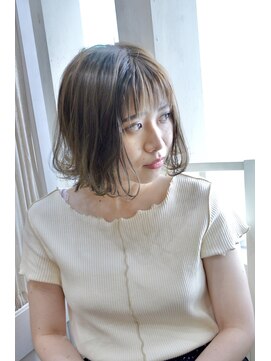 ヘアカフェ コトノハ(hair cafe Kotonoha) 【コトノハ】小顔　可愛いフレンチボブ　カーキベージュ