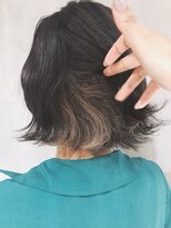 アルバム 渋谷パルコ(ALBUM)&nbsp;インナーブロンドボブ_ハイライトカラーオリーブカラー_ba143872