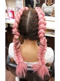 編み込みヘアーセット