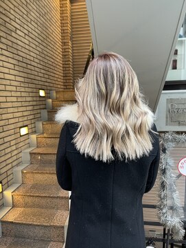 ラフ(LAFF) #黒髪#ボブルフ#ネビージュ#小顔#ワンレン