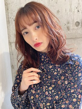 ルービック 豊中(Rubik's) エアリーミディ/小顔ヘア/暖色系カラー★イルミナ20代30代