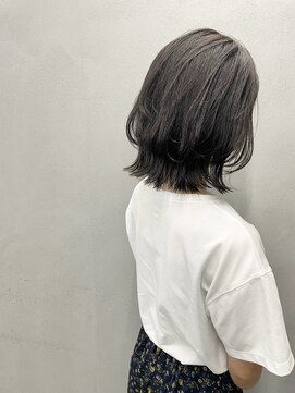 タグ(#tag) #ラベンダーグレー×レイヤーボブ