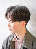 フェザーパーマ/刈り上げセンターパート/サーフカール[新宿]