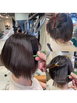 ステージ 今福鶴見店(stage) 『憧れの艶髪』ダメージレス水素ストレート(縮毛矯正)&カット