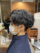リボーン ビューティー リゾート 松戸店(re-born Beauty Resort) アッシュブラックベリーショートウルフカルマパーマ