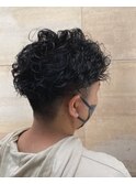 刈り上げ無造作パーマ