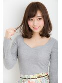山村ひし形シルエット外ハネロブ/ストカール/小顔くびれヘア銀座