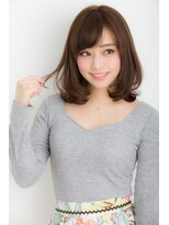 山村ひし形シルエット外ハネロブ/ストカール/小顔くびれヘア銀座