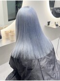 ペールブルー/ブルベヘアカラー/栄ハイトーン