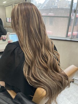 アジールヘア 東上野店(agir hair) 20代30代40代ハイライト立体感アッシュベージュ【上野】