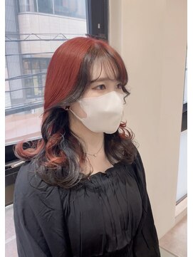 ゴウトゥデイシェアサロン 町田店(GO TODAY SHAiRE SALON) ビビットレッド×セクションブラック