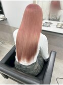 ロングヘアピンクベージュペールピンクホワイトピンク髪質改善