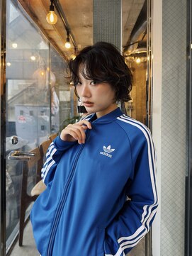 ヒュージ 表参道(huge) レイヤーボブ/ショートボブ/ニュアンスパーマ/顔周り/20代30代