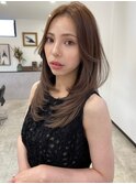 大人美人レイヤー×ブリーチなし透明感ベージュ/@ciate_mst