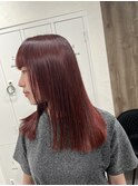 ブリーチなしカラー/レッドブラウン/ピンクブラウン