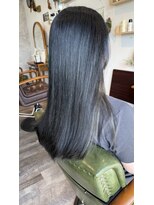 シュガービー(SUGAR-B)&nbsp;イヤリングカラー×ブルーブラックストレート